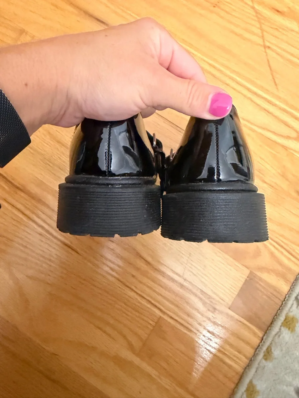 art class Black Patent Double-Strap Mary Jane Loafers